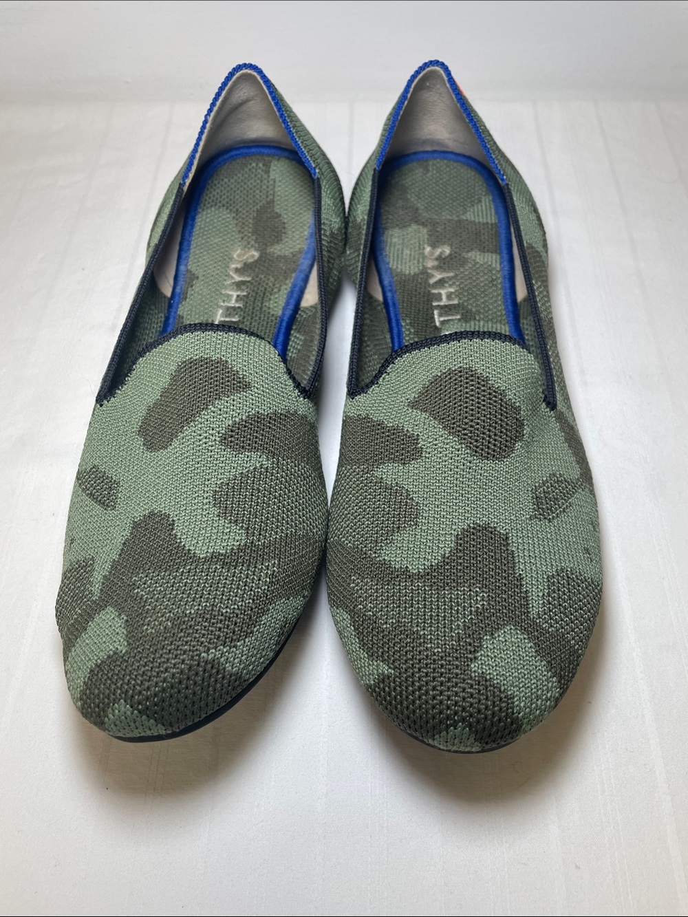 Rothy's The Loafer slip-on flats in olive camo women’s size 7.5